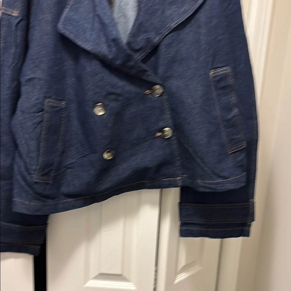 NWT H&M Double Breasted Jean Jacket - Picture 5 of 8